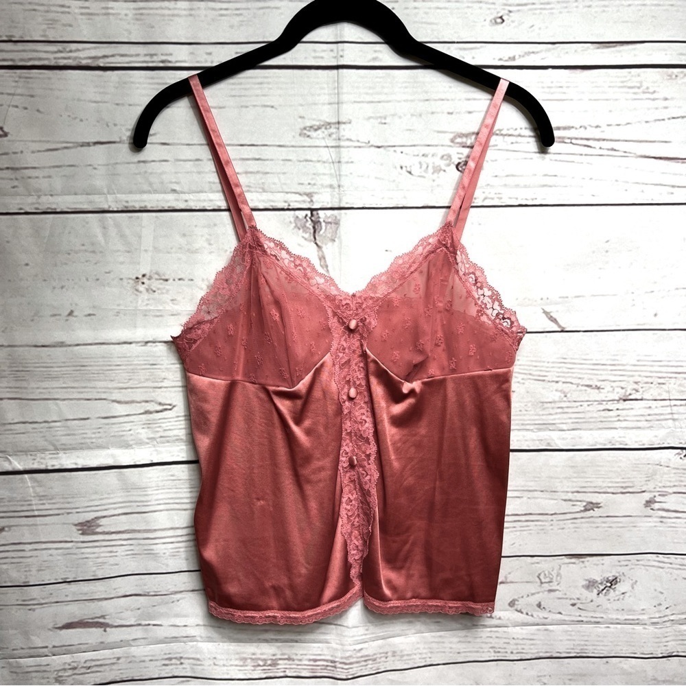 VINTAGE JC Penny lace slip on camisole top Sz 34
